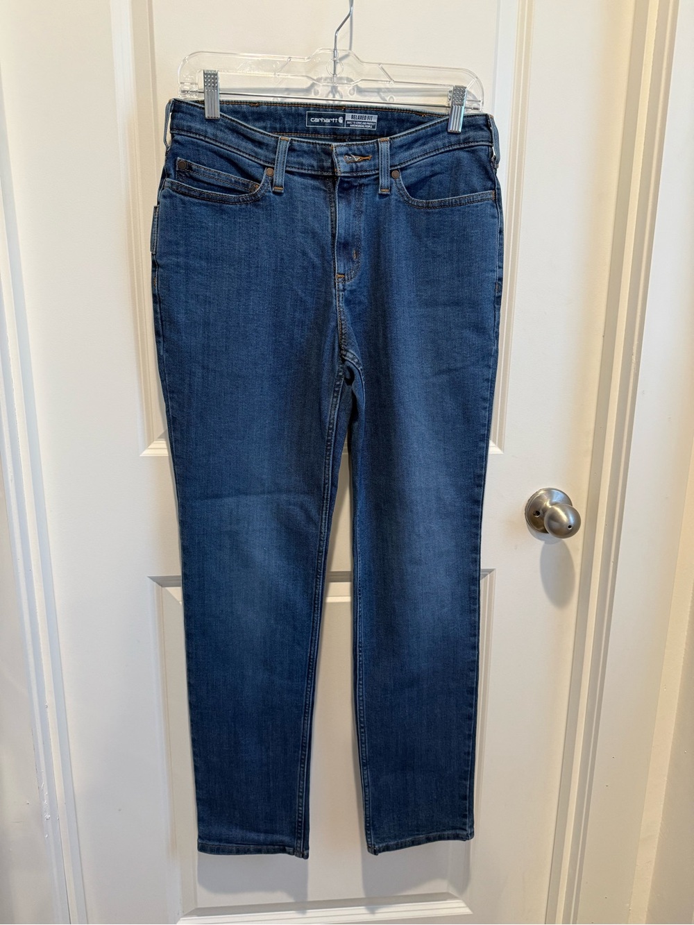 Carhartt Relaxed Fit Blue Jeans Women’s Size 4 Regular Straight Leg Denim